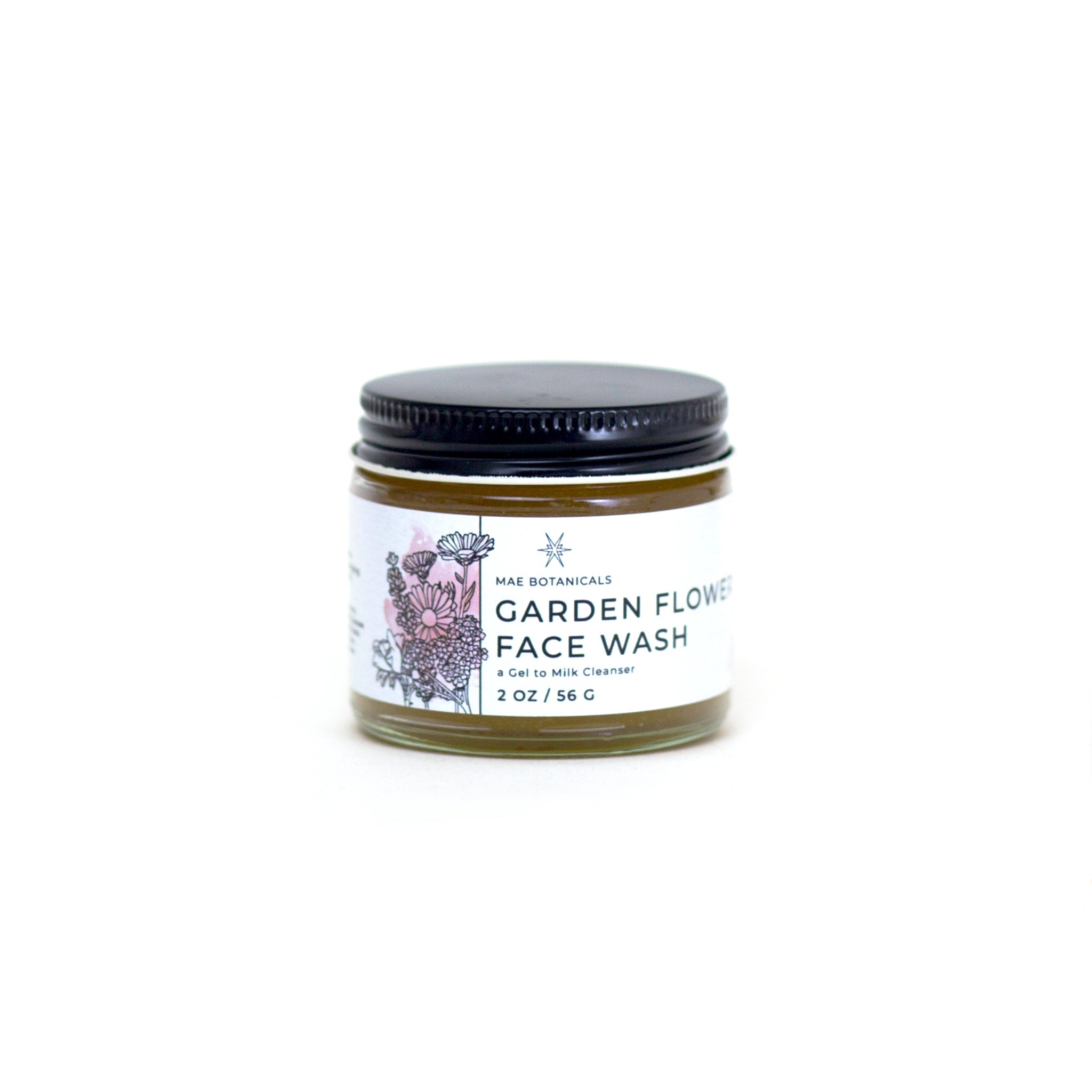 Garden Flowers Face Wash - with rose, yarrow, calendula, and lavender