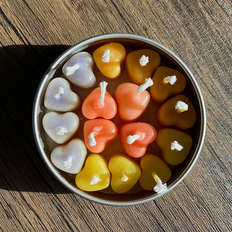 Heart Beeswax Candles